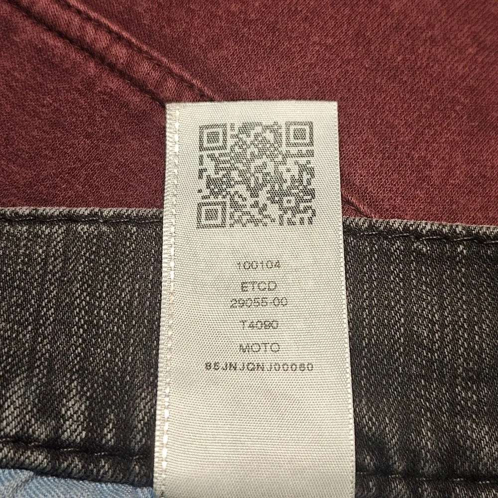 True Religion Jeans Men Moto Blue‎ Camo Relaxed Skinny Textured Size 38 x 33